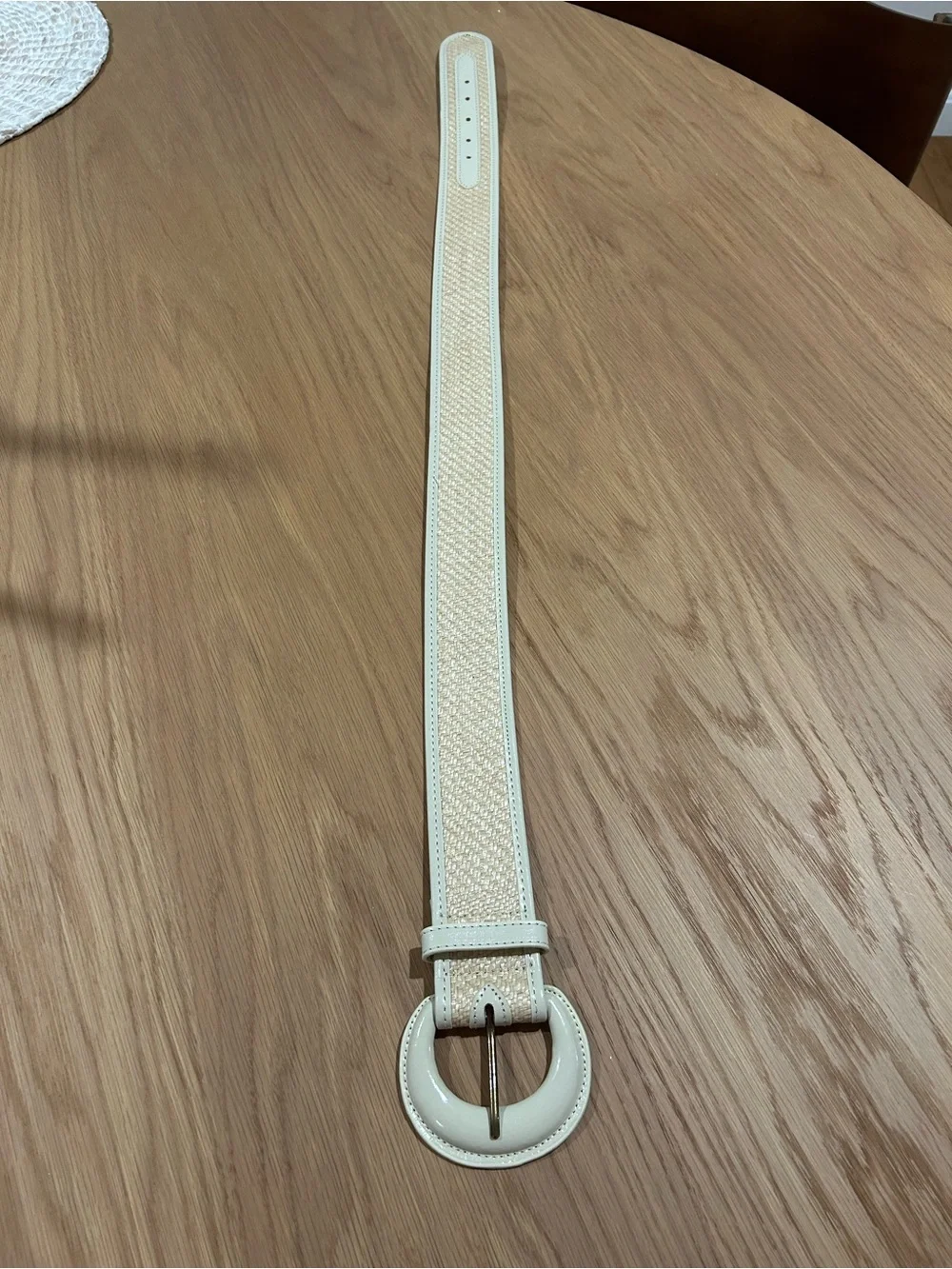 Banana Republic Raffia Leather Buckle Belt XS